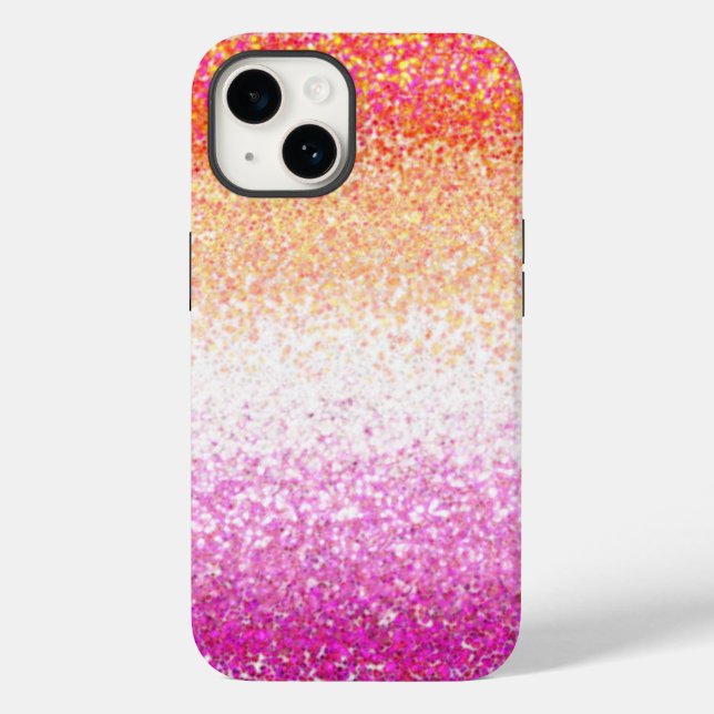 Coques Case-Mate iPhone Fierté lesbienne Parties scintillant rose étincell (Verso)