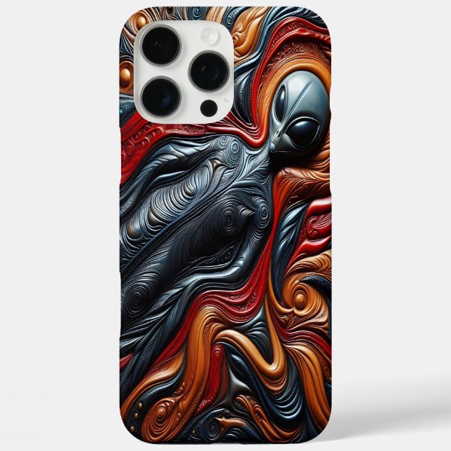 Coques Case-Mate iPhone Figure Alien colorée (Verso)