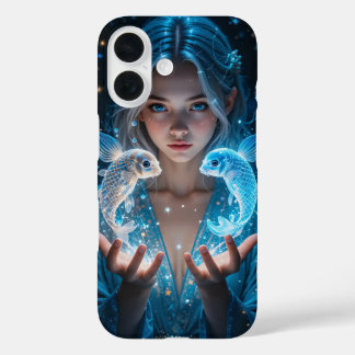 Coque Pour iPhone 16 fille avec poisson magique
