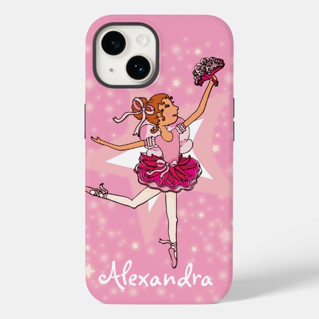 Coques Case-Mate iPhone Fille ballerine nom de danseuse rose (Verso)
