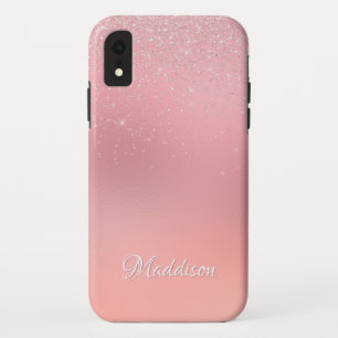 Case-Mate iPhone Case Fille Blush Pink Silver Parties scintillant Nom pe