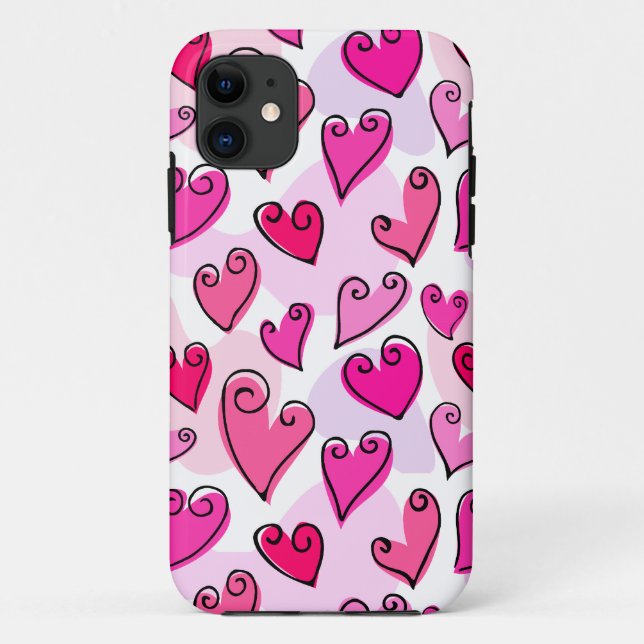 Coques Case-Mate iPhone Fille Coeurs Roses Cute Romantic Valentines Day (Dos)