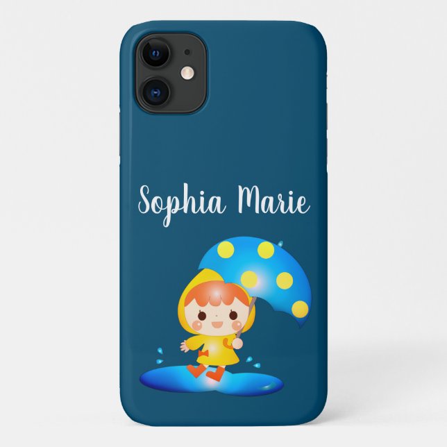 Coques Case-Mate iPhone Fille dansant sous la pluie (Dos)