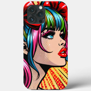 Case-Mate iPhone Case Fille de bande dessinée d'art pop Pretty Colorée A