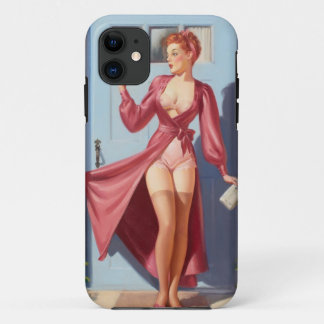 Coque iPhone 11 Fille de couverture du journal du matin