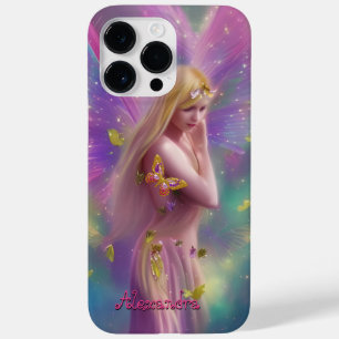 Coque Pour Pour iPhone 14 Pro Max Fille de fantaisie violet rose or Papillon 3