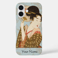 Fille de Geisha japonaise vintage en kimono avec é