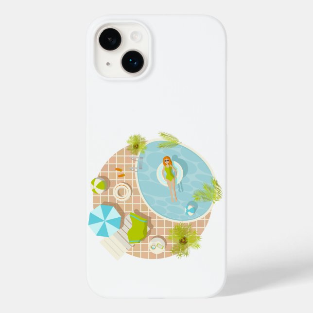 Coques Case-Mate iPhone Fille de piscine en bikini plage d'été (Verso)