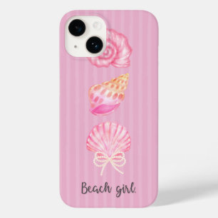 Coque Pour iPhone 14 Fille de plage coquette Aquarelle Coquillages & Pe