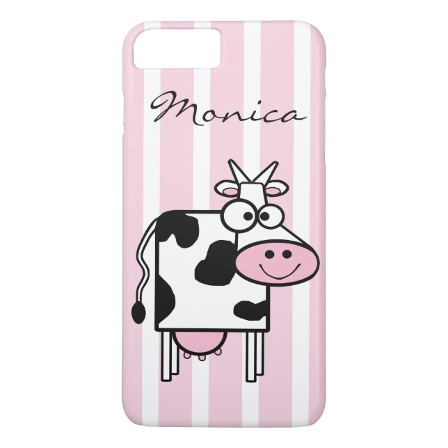Coques Case-Mate iPhone Fille de vache souriante Poster de animal Monogram (Dos)