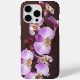 Coque iPhone 15 Pro Max Fille élégante Violette blanche orchidée Fleurs