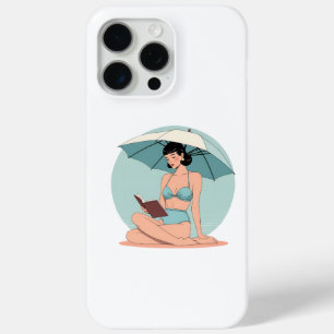 Coque iPhone 15 Pro Max Fille en bikini à la brise d'été – Vibes de plage 