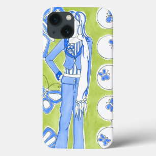 Case-Mate iPhone Case Fille fascinante environnante de papillons bleus