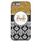 Fille Gold Parties scintillant Black Damask Person