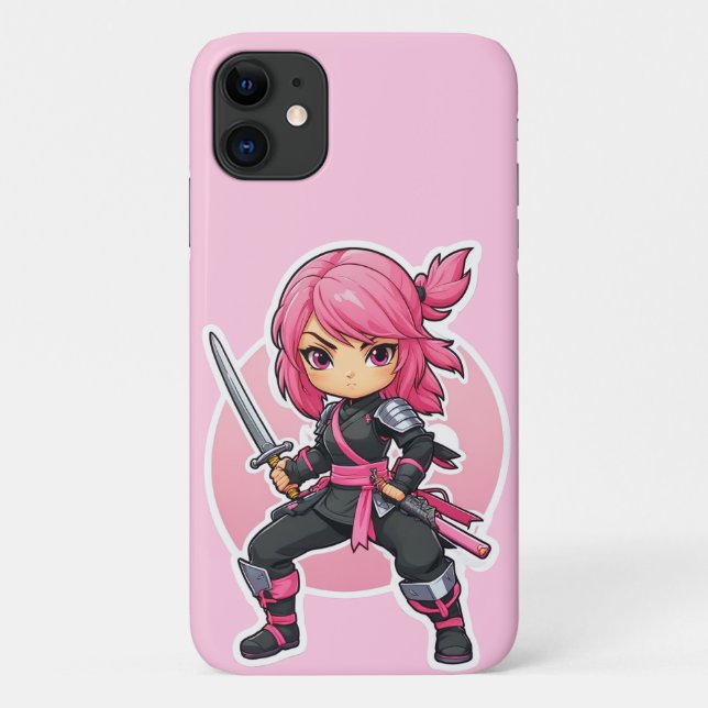 Coques Case-Mate iPhone Fille Ninja rose (Dos)
