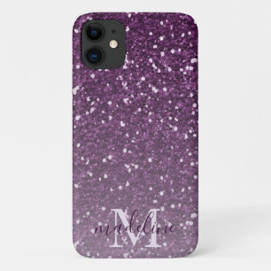 Case-Mate iPhone Case Fille Parties scintillant Plum Nom Monogrammé iPho