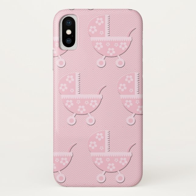 Coques Case-Mate iPhone Fille PInk Porte bébé Floral (Dos)