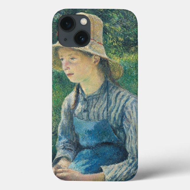 Coques Case-Mate iPhone Fille rurale de Camille Pissarro | avec un chapeau (Verso)