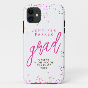 Case-Mate iPhone Case Fille tendance Colorée rose blanc Grad manuscrite