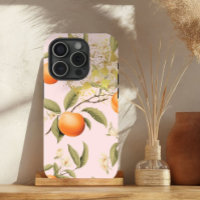 Fille Trellis aux fruits roses, orange et or d'abr