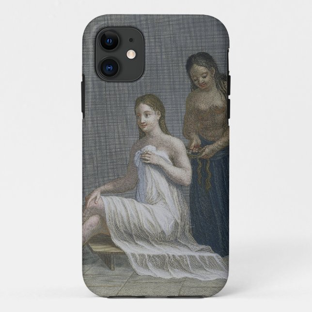 Coques Case-Mate iPhone Fille turque, faisant tresser ses cheveux dans les (Dos)