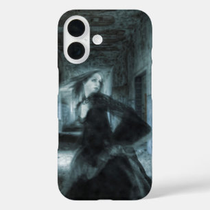 Coque Pour iPhone 16 Fille victorienne effrayée Ghost Courir dans Hallw