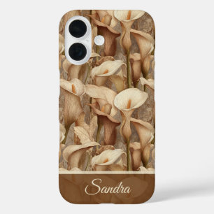 Coque Pour iPhone 16 Filles Colorées Cadeau Lys de Calla Personnalisé