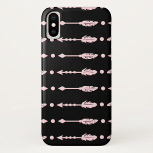 Case-Mate iPhone Case Filles Flèches Rose & Noir Bohème Chic