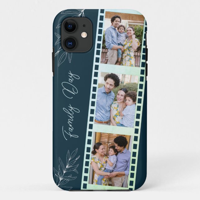 Coques Case-Mate iPhone Film Stripes Carré Famille Photo Collage (Dos)