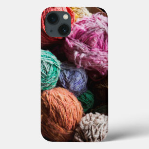 iPhone 13 Coque Fils de laine de chili teints avec colorants natur