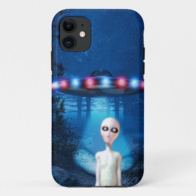 Coques Case-Mate iPhone Fin de la réunion de l'OVNI de la forêt (Dos)