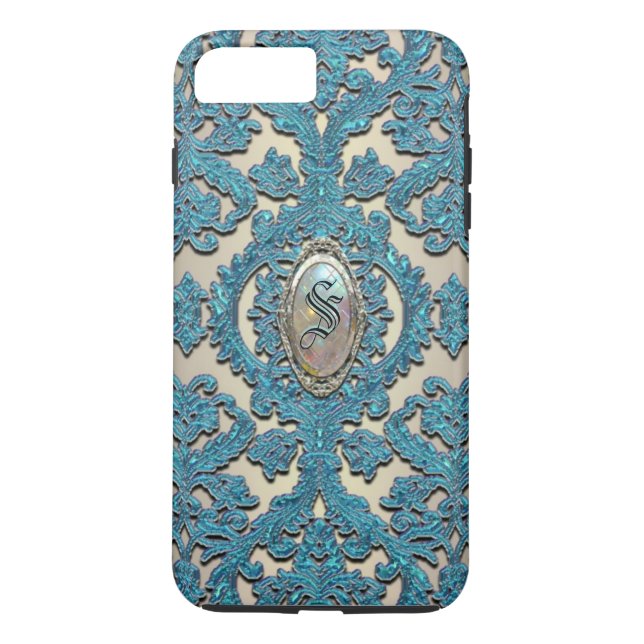 Coques Case-Mate iPhone Finnigan Sopra Damask Élégant Monogramme Plus (Dos)