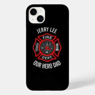 Coque Pour iPhone 14 Plus Firefighter Nom de texte personnalisé Personnalisé