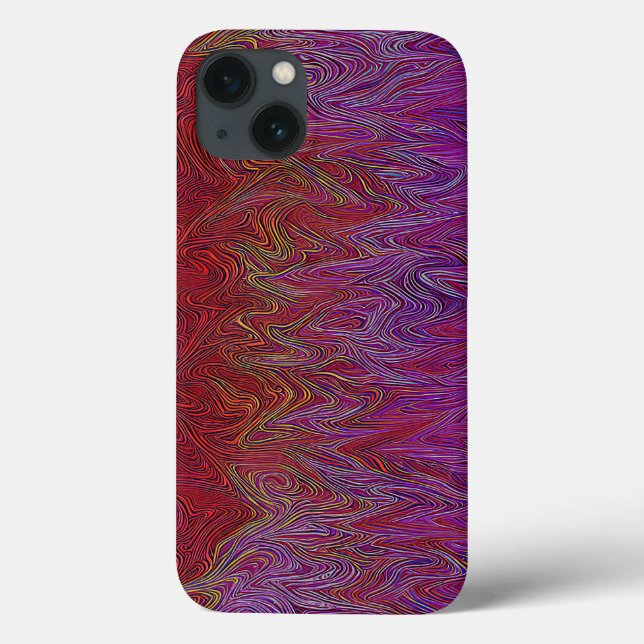 Coques Case-Mate iPhone "Firestorme neurale" Abstraite" Rouge violet (Verso)