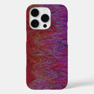 Coques iPhone 16 Pro "Firestorme neurale" Abstraite" Rouge violet