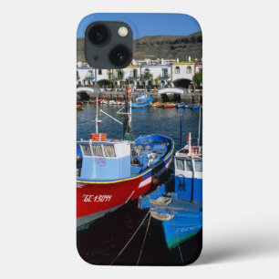 Coques Pour iPhone Fishing Harbor, Puerto de Mogan, Gran Canaria,