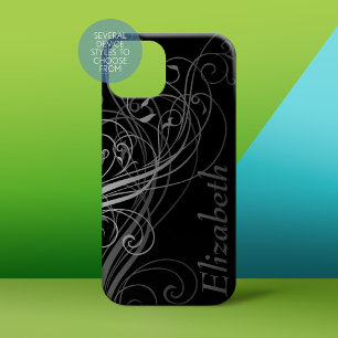Coques iPhone 16 Fissures Abstraites avec zone pour le nom