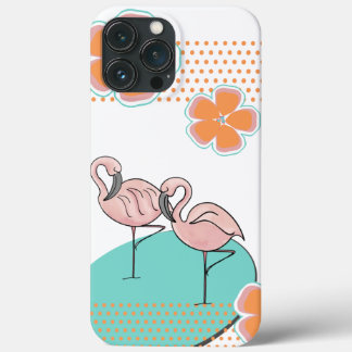iPhone 13 Pro Max Case Flamant rose côté piscine