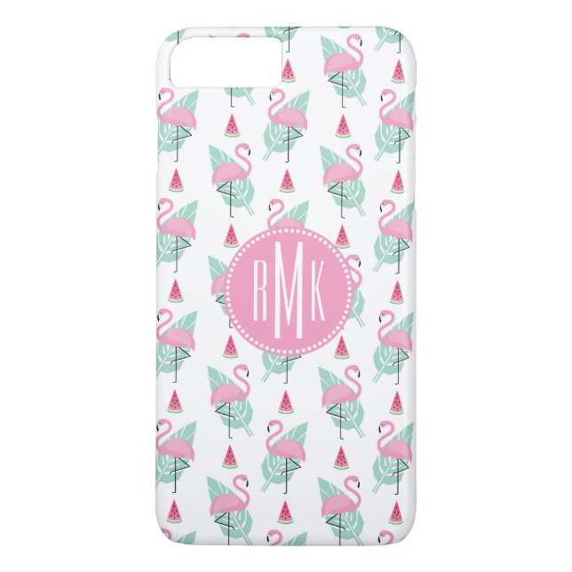 Coques Case-Mate iPhone Flamant rose et pasmelon Pastel Motif (Dos)
