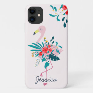 Case-Mate iPhone Case Flamant rose floral tropical mignon