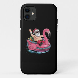 Case-Mate iPhone Case Flamant Rose Gonflable de Noël en Juillet d'Été