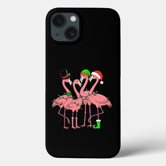 Coques Case-Mate iPhone Flamant rose Joyeux Noël Drôle Flamant rose Lover  (Verso)
