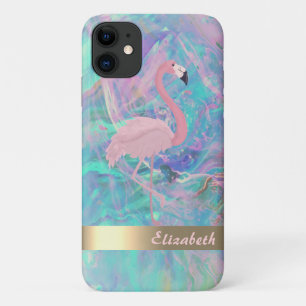 Case-Mate iPhone Case Flamant Rose Moderne Opale Iridescent