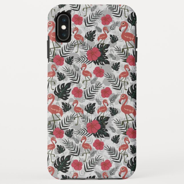 Coques Case-Mate iPhone Flamant rose motif sans couture avec arrière - pla (Dos)