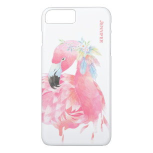 Coques Pour iPhone Flamant rose rose chic Personnalisé iPhone 7 Plus