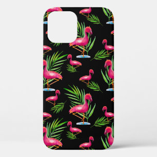 Case-Mate iPhone Case Flamant rose rose sur noir
