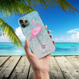 Case-Mate iPhone Case Flamant rose rose Tropical Beach Modern Ajouter Vo