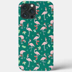 Case-Mate iPhone Case Flamant rose rose Vert Noël Motif de vacances
