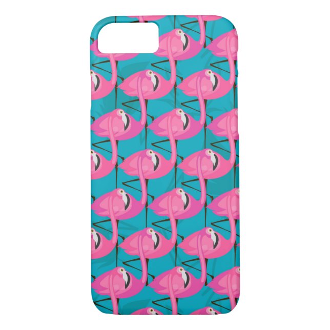 Coques Case-Mate iPhone Flamants roses au néon deux (Dos)