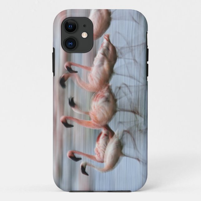 Coques Case-Mate iPhone Flamants roses en mouvement, Phoenicopterus (Dos)